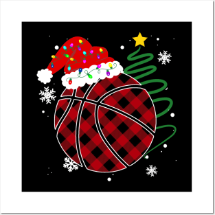 Buffalo Red Plaid Basketball Christmas Sport Xmas Pajama Posters and Art